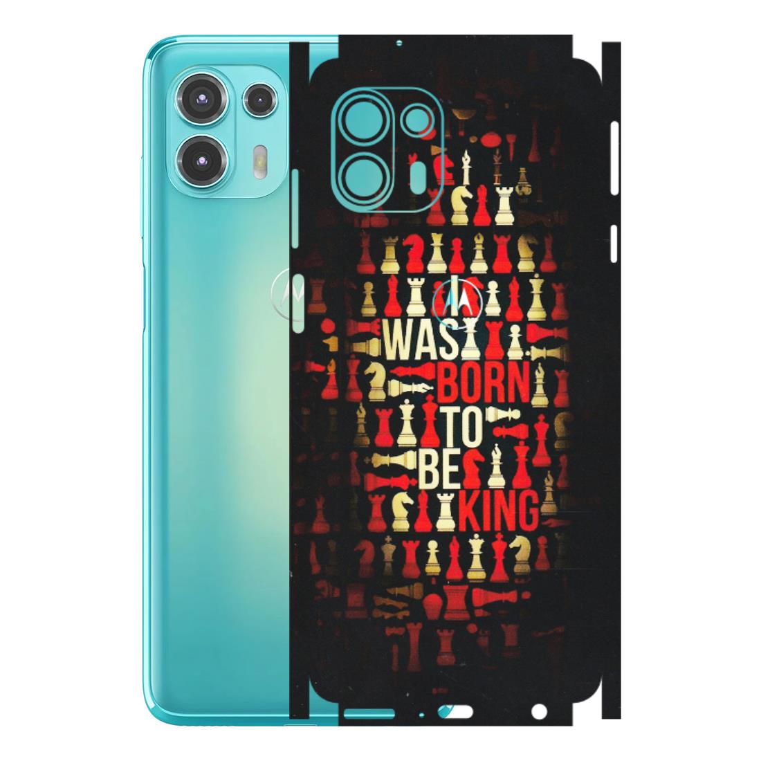 Motorola Phone Skins (All Models) - Born To Be King - Matte Finish (M-73) Motorola Moto Edge 20 Fusion
