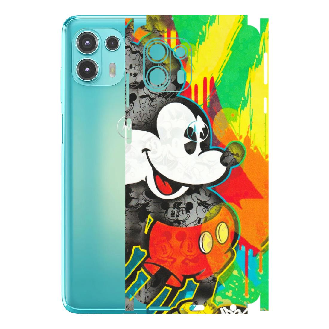 Motorola Phone Skins (All Models) - Multiple Mickey With Colourful Texture - Matte Finish (M-84) Motorola Moto Edge 20 Fusion