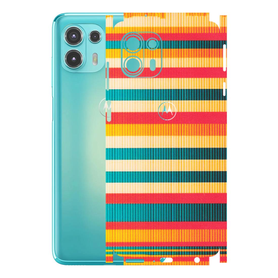 Motorola Phone Skins (All Models) - Colourful Stripes Soothing Effect - Matte Finish (M-86) Motorola Moto Edge 20 Fusion