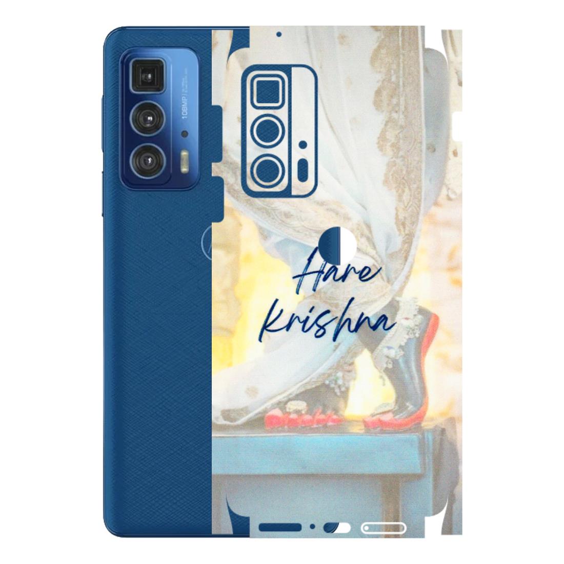 Motorola Phone Skins (All Models) - Hare Krishna - 3D Embossed Finish (L-03) Motorola Moto Edge 20 Pro