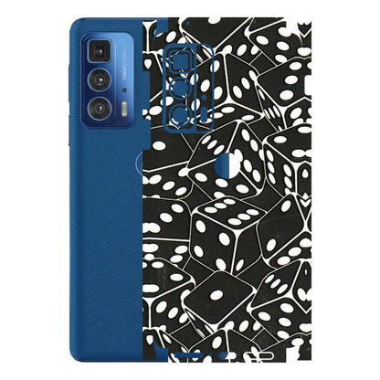 Motorola Phone Skins (All Models) - Big Black Dices - 3D Embossed Finish (L-106) Motorola Moto Edge 20 Pro