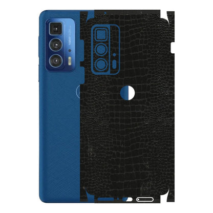 Motorola Phone Skins (All Models) - Snake Leather Black - 3D Embossed Finish (L-107) Motorola Moto Edge 20 Pro