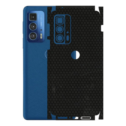 Motorola Phone Skins (All Models) - Black honeycomb - 3D Embossed Finish (L-114) Motorola Moto Edge 20 Pro
