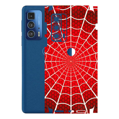 Motorola Phone Skins (All Models) - Classic Spidey Web - 3D Embossed Finish (L-115) Motorola Moto Edge 20 Pro