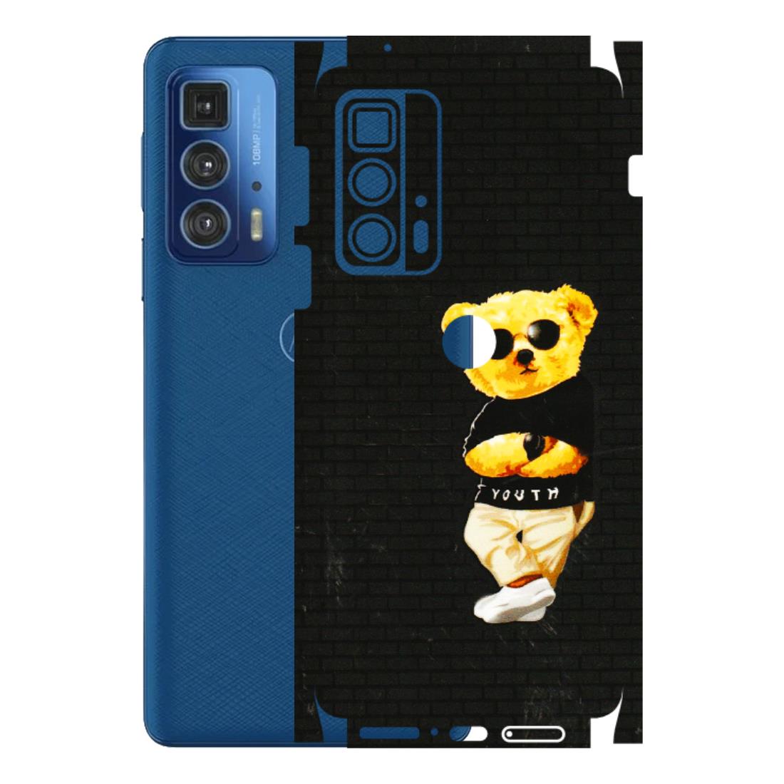 Motorola Phone Skins (All Models) - Classy Teddy Bear - 3D Embossed Finish (L-116) Motorola Moto Edge 20 Pro
