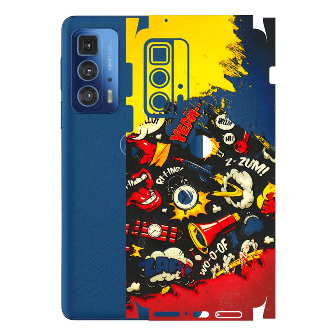 Motorola Phone Skins (All Models) - Pacific Doodle Art - 3D Embossed Finish (L-120) Motorola Moto Edge 20 Pro