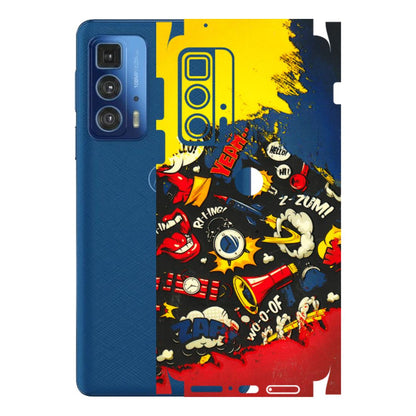 Motorola Phone Skins (All Models) - Pacific Doodle Art - 3D Embossed Finish (L-120) Motorola Moto Edge 20 Pro