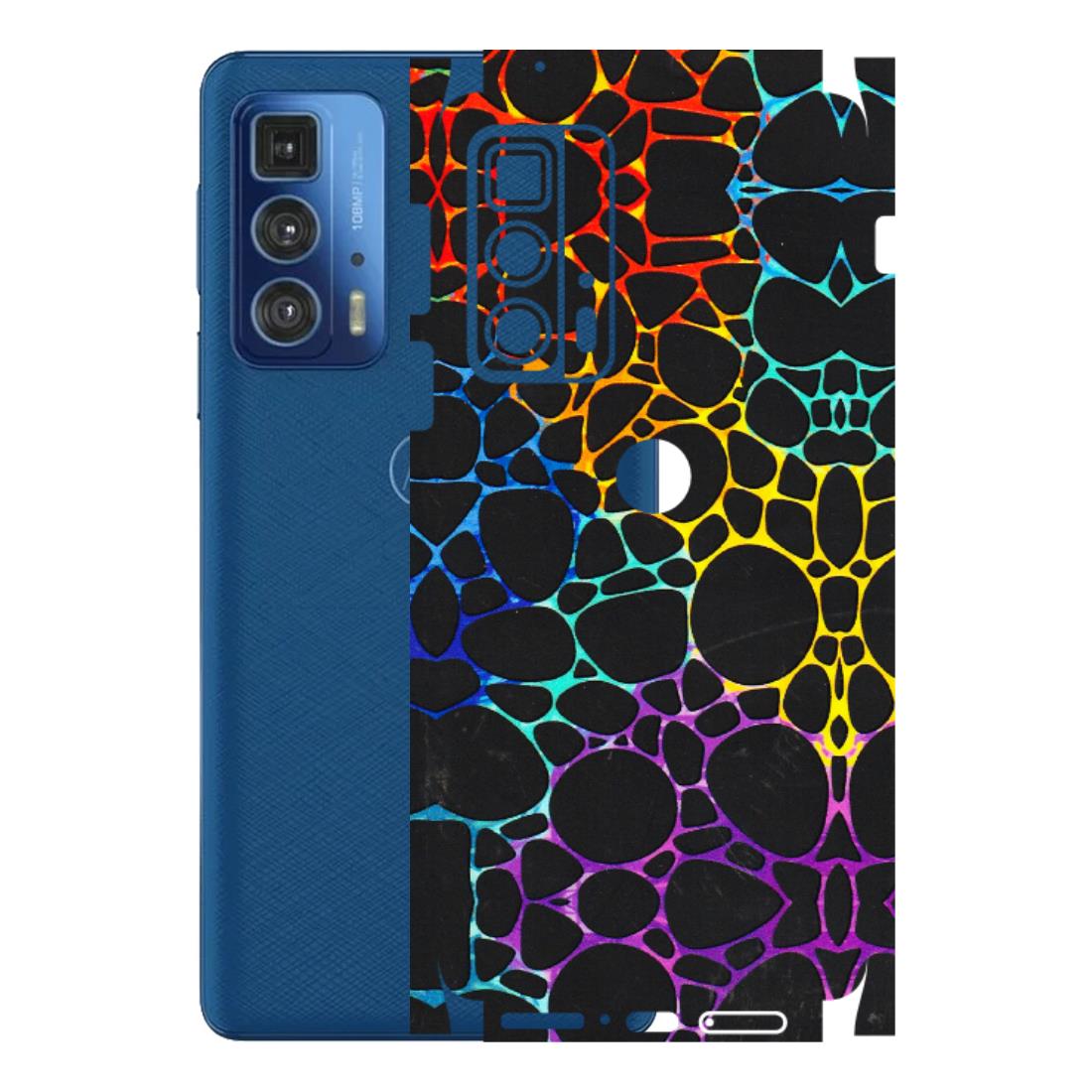 Motorola Phone Skins (All Models) - Abstract Art MultiColour - 3D Embossed Finish (L-133) Motorola Moto Edge 20 Pro