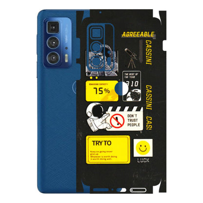 Motorola Phone Skins (All Models) - Black Cassini - 3D Embossed Finish (L-161) Motorola Moto Edge 20 Pro