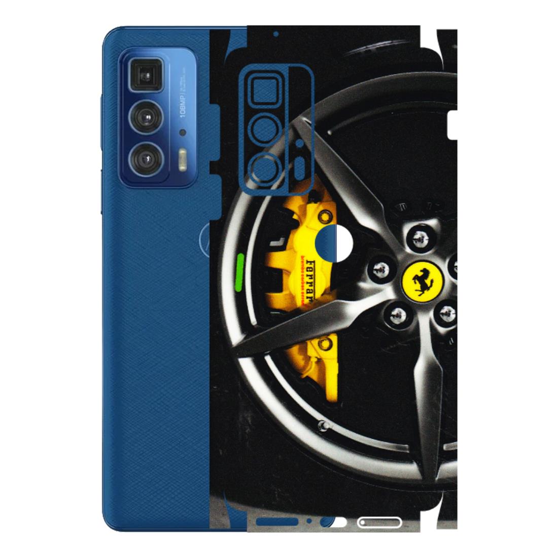 Motorola Phone Skins (All Models) - Ferrari Wheel Alloy - 3D Embossed Finish (L-173) Motorola Moto Edge 20 Pro