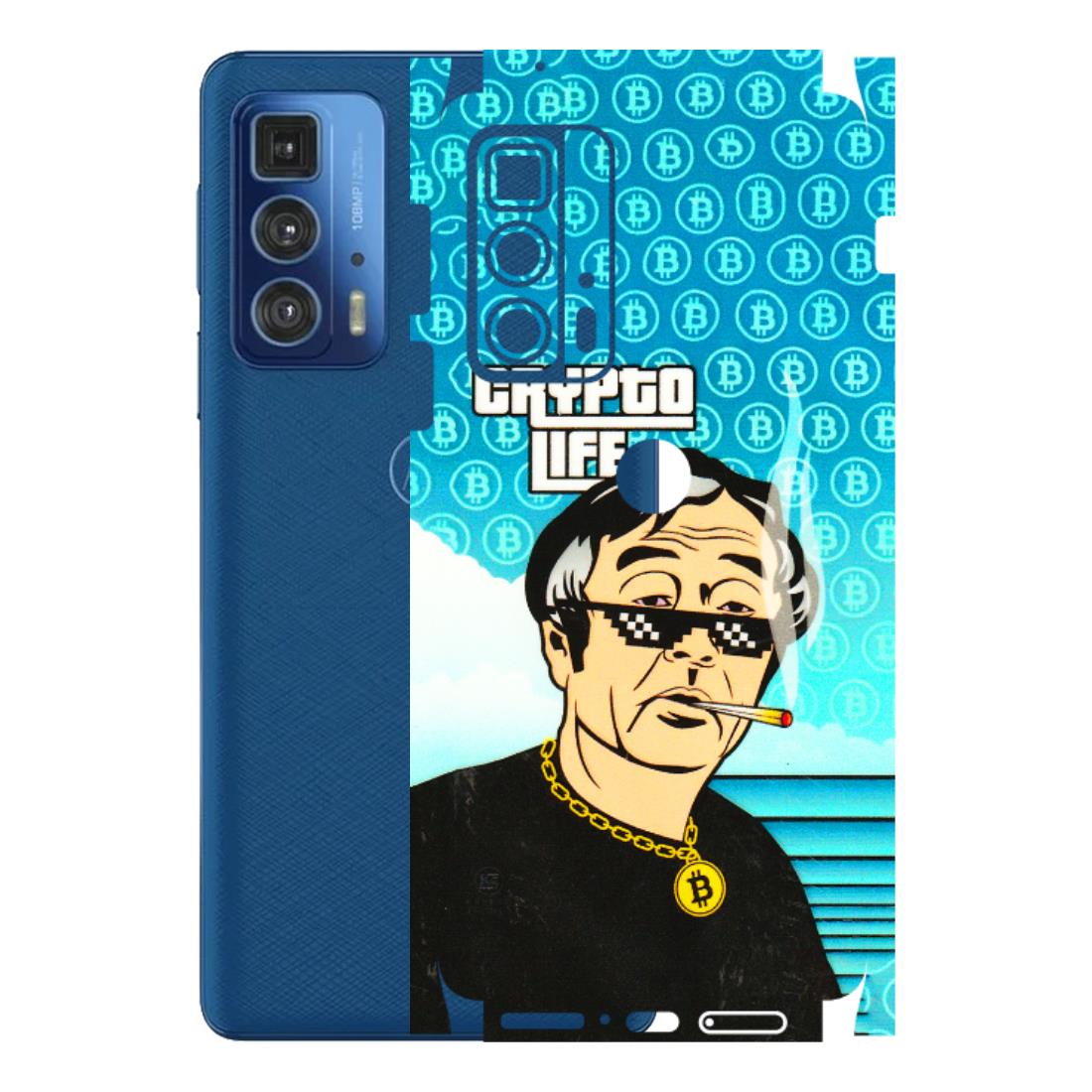 Motorola Phone Skins (All Models) - Crypto Thug Life - 3D Embossed Finish (L-179) Motorola Moto Edge 20 Pro