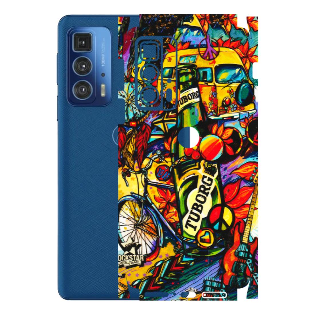Motorola Phone Skins (All Models) - Cool Beer Bottle - 3D Embossed Finish (L-193) Motorola Moto Edge 20 Pro