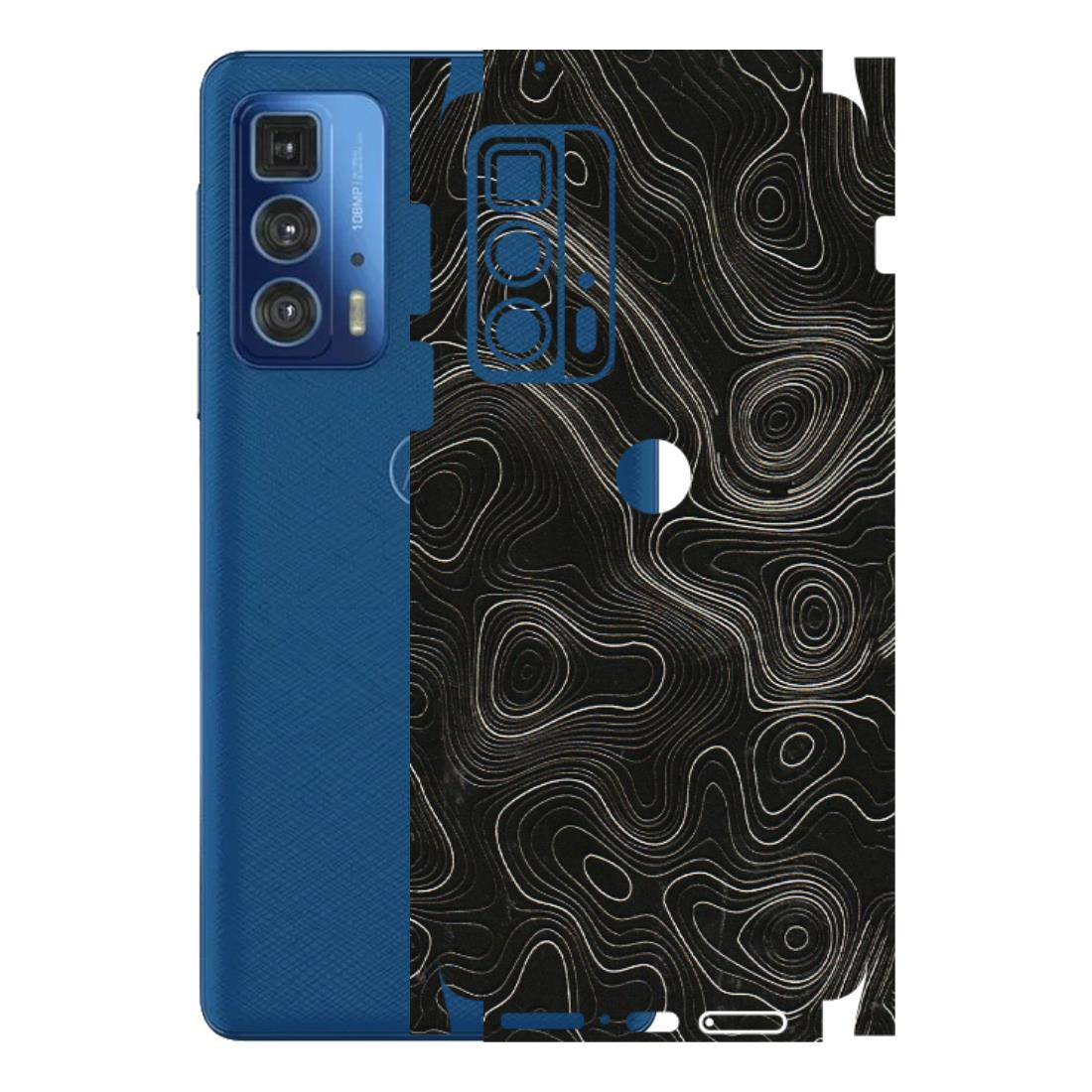 Motorola Phone Skins (All Models) - Black Swirl - 3D Embossed Finish (L-196) Motorola Moto Edge 20 Pro