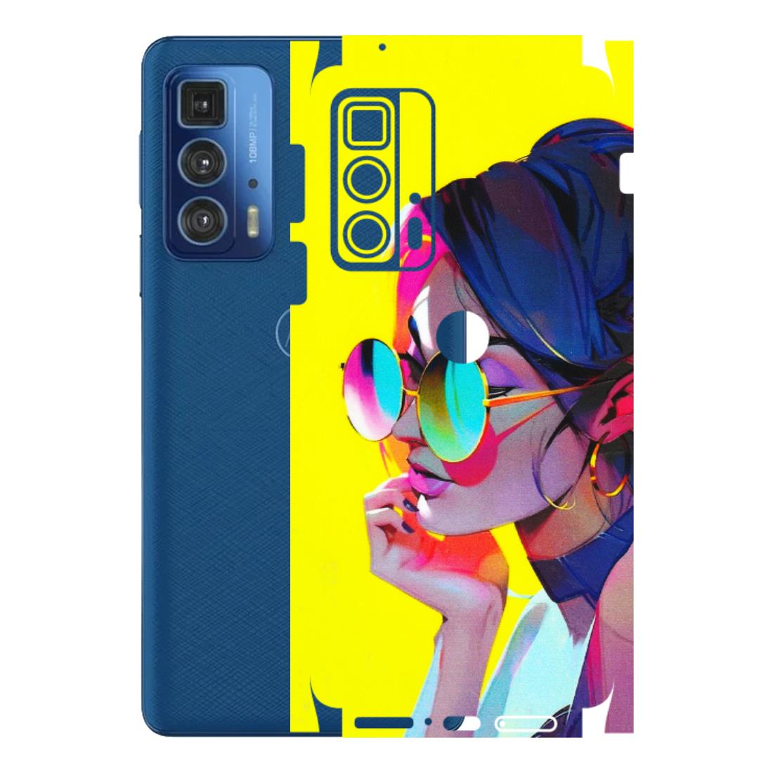 Motorola Phone Skins (All Models) - Bold Stylish Girl - 3D Embossed Finish (L-222) Motorola Moto Edge 20 Pro