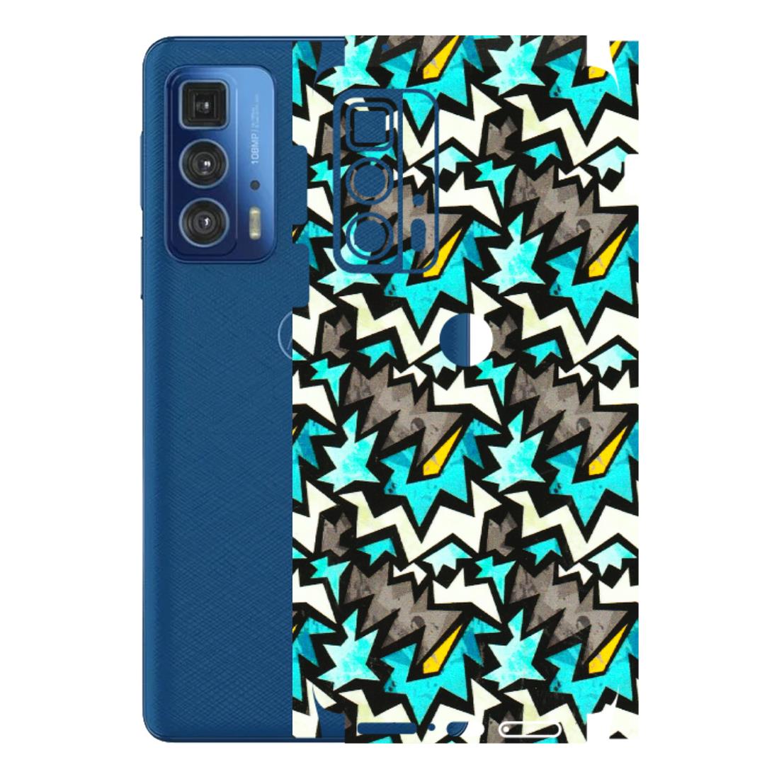Motorola Phone Skins (All Models) - Funky Zig Zag - 3D Embossed Finish (L-223) Motorola Moto Edge 20 Pro