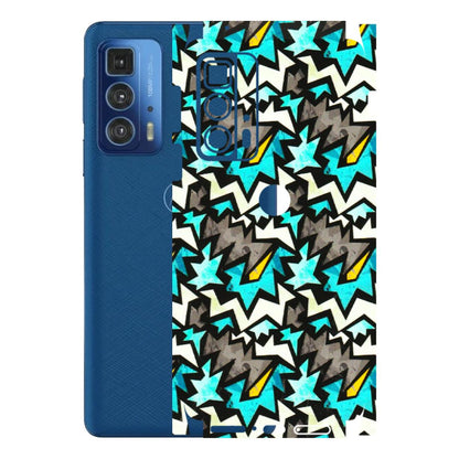 Motorola Phone Skins (All Models) - Funky Zig Zag - 3D Embossed Finish (L-223) Motorola Moto Edge 20 Pro