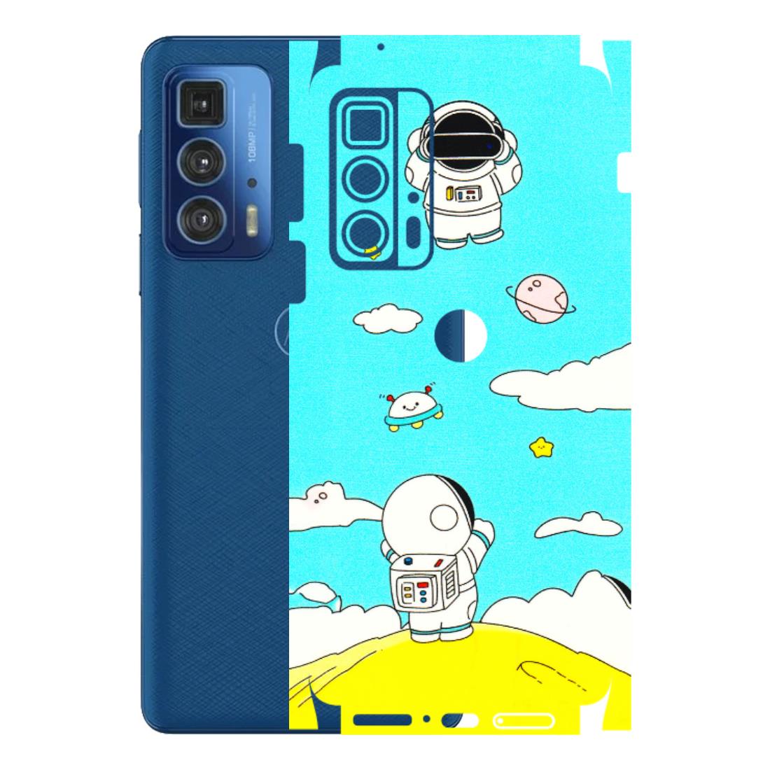 Motorola Phone Skins (All Models) - Blue Skies Astro Float - 3D Embossed Finish (L-230) Motorola Moto Edge 20 Pro