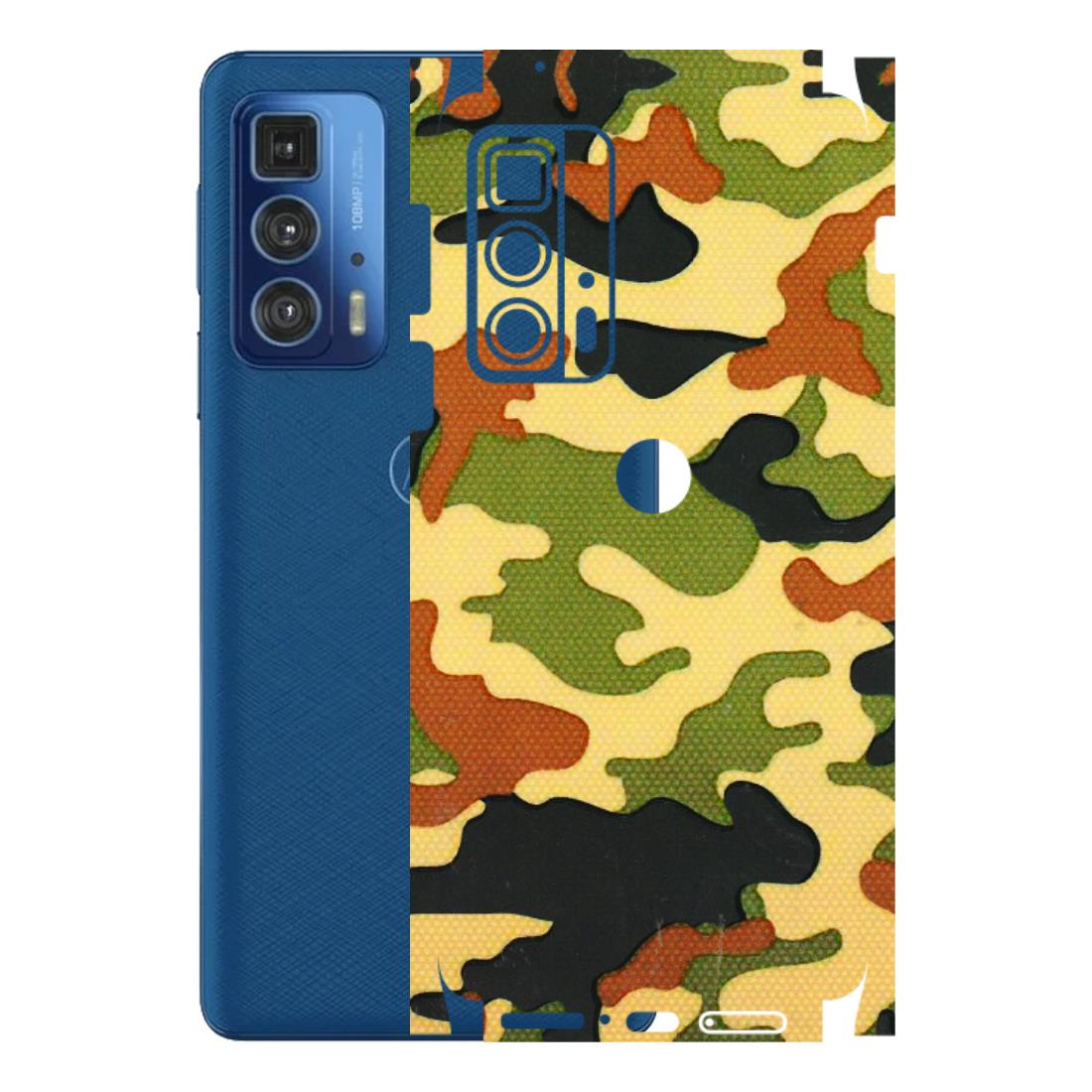 Motorola Phone Skins (All Models) - Indian Military - 3D Embossed Finish (L-234) Motorola Moto Edge 20 Pro