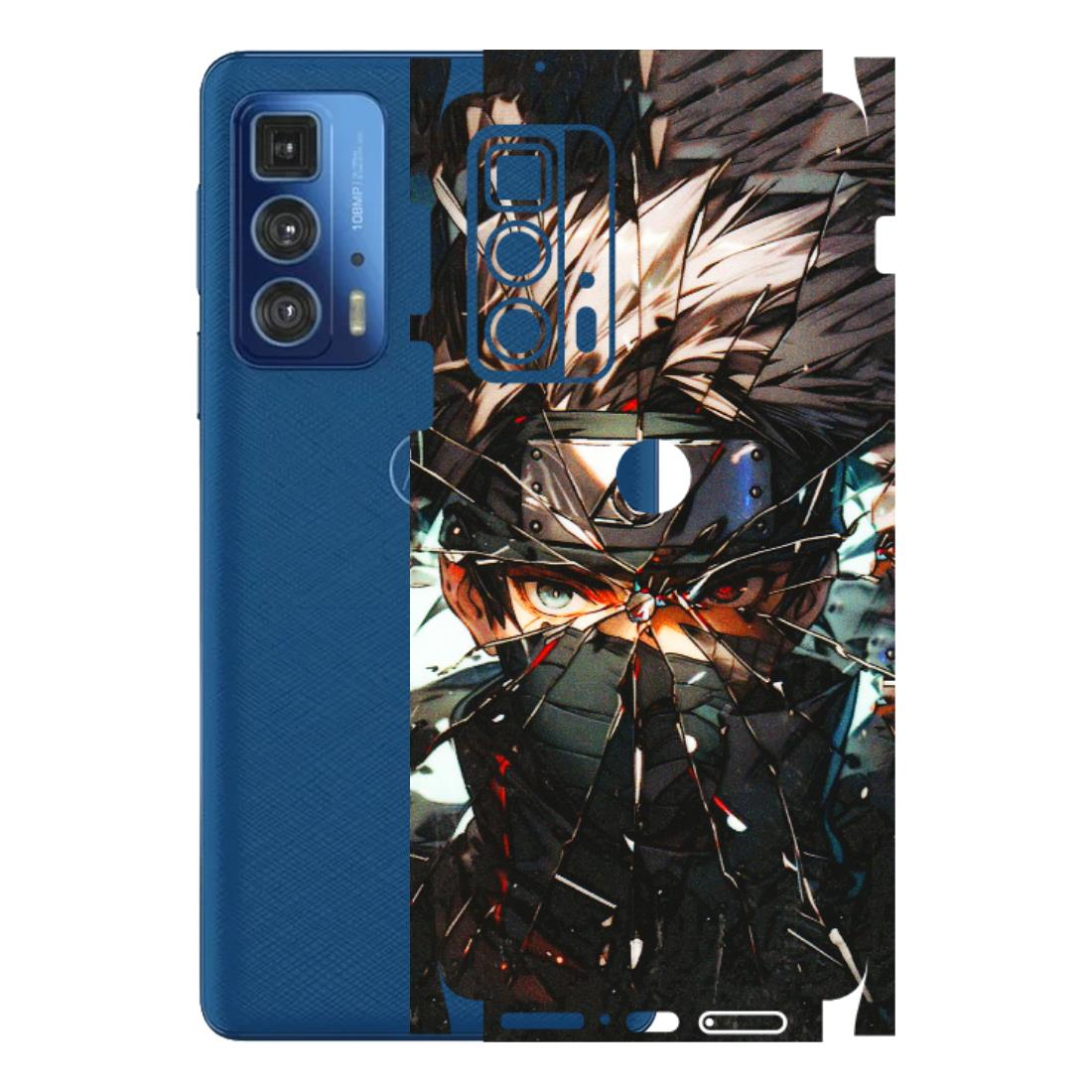 Motorola Phone Skins (All Models) - Kakashi Shattered Glass Effect - 3D Embossed Finish (L-237) Motorola Moto Edge 20 Pro