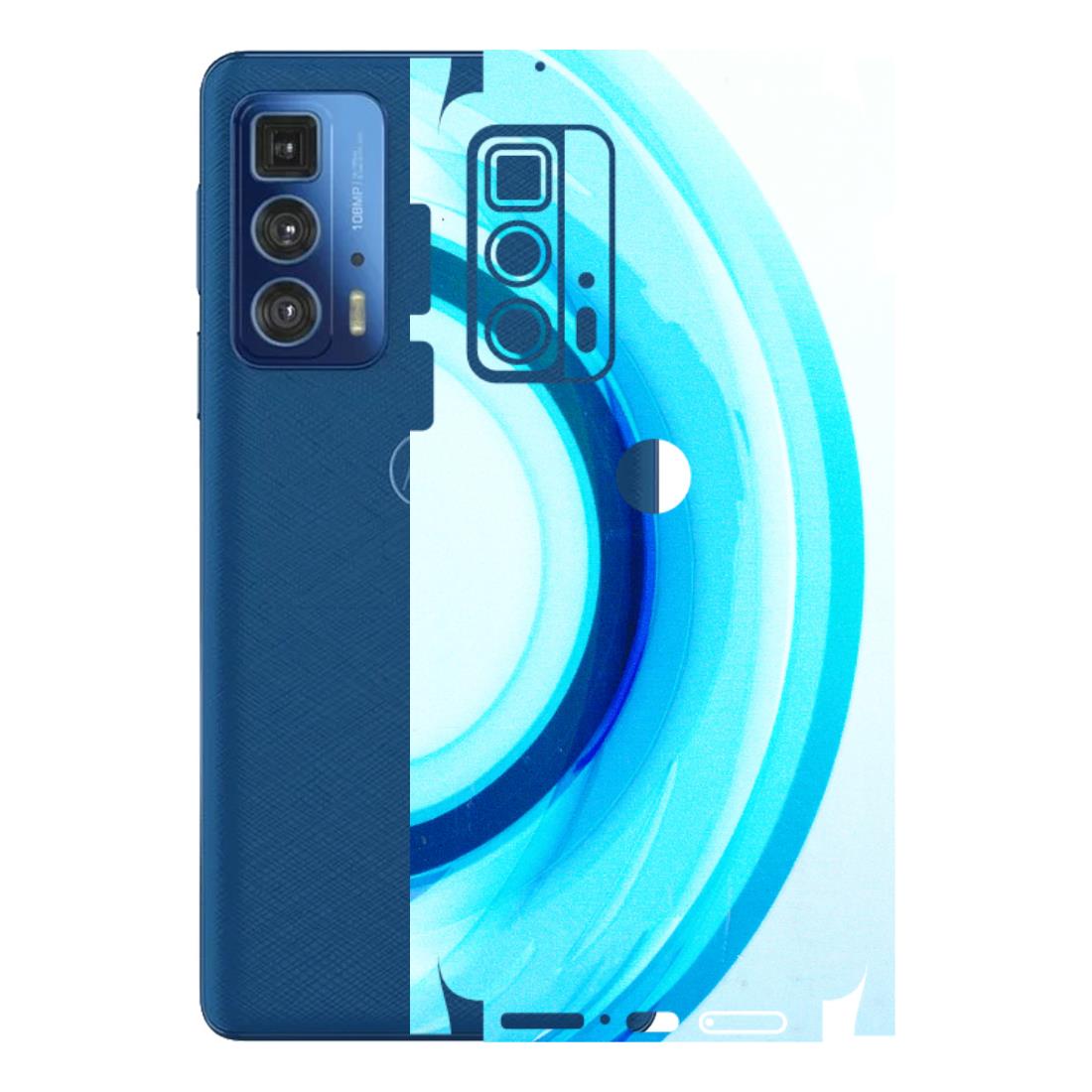 Motorola Phone Skins (All Models) - The Blue Curve - 3D Embossed Finish (L-244) Motorola Moto Edge 20 Pro
