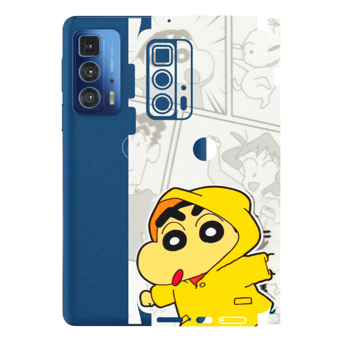Motorola Phone Skins (All Models) - Yellow Shinchan Comic - 3D Embossed Finish (L-246) Motorola Moto Edge 20 Pro