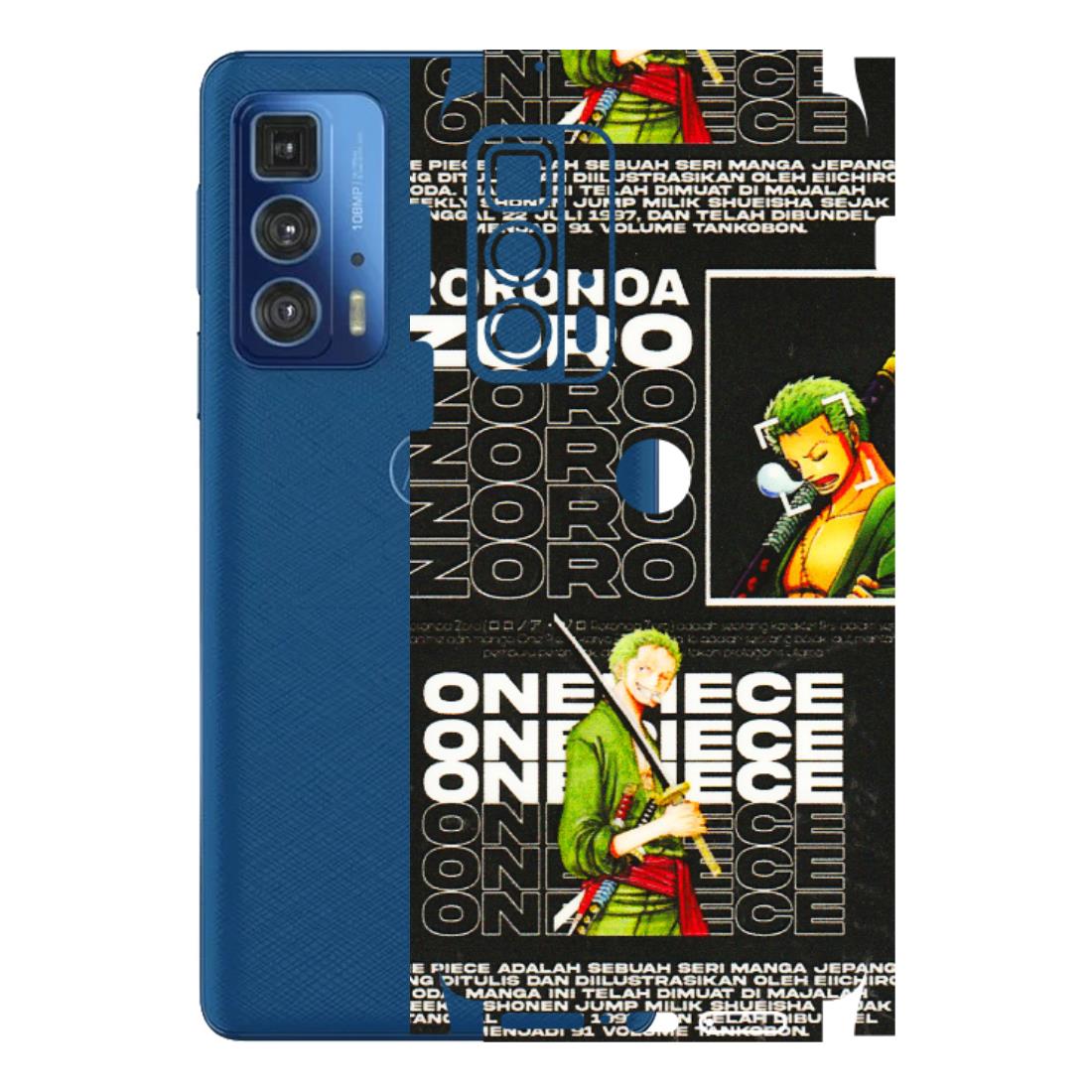 Motorola Phone Skins (All Models) - One Piece Zoro - 3D Embossed Finish (L-250) Motorola Moto Edge 20 Pro