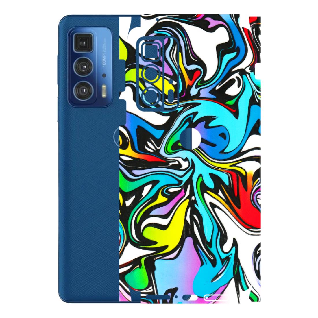 Motorola Phone Skins (All Models) - Abstract Colour Paints - 3D Embossed Finish (L-271) Motorola Moto Edge 20 Pro