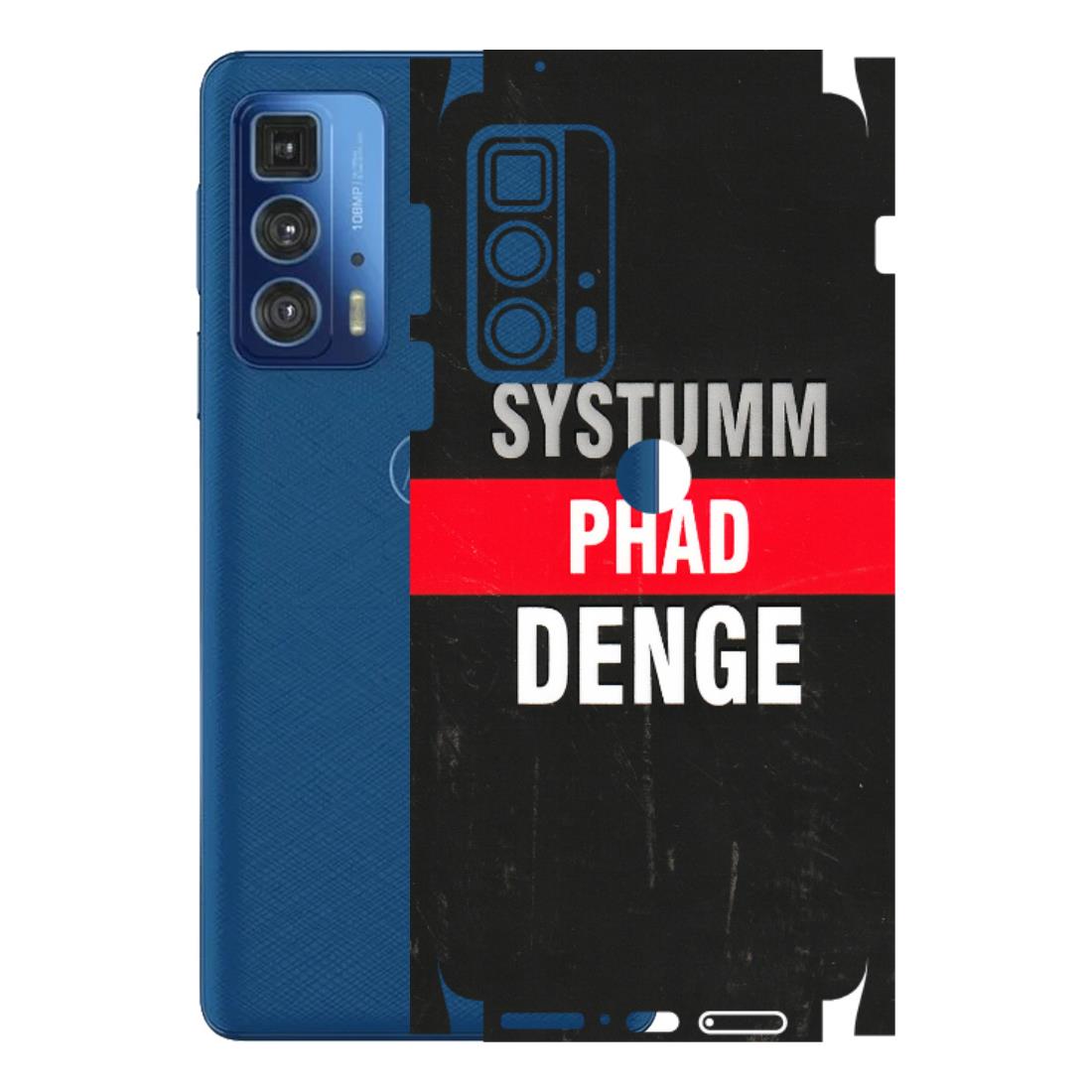 Motorola Phone Skins (All Models) - Systumm Phad Denge - 3D Embossed Finish (L-278) Motorola Moto Edge 20 Pro
