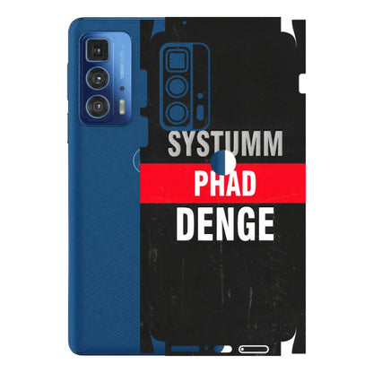 Motorola Phone Skins (All Models) - Systumm Phad Denge - 3D Embossed Finish (L-278) Motorola Moto Edge 20 Pro