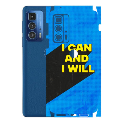 Motorola Phone Skins (All Models) - I Can And I Will - 3D Embossed Finish (L-281) Motorola Moto Edge 20 Pro