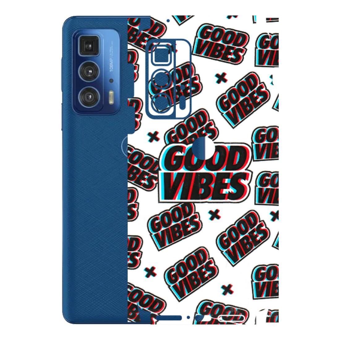 Motorola Phone Skins (All Models) - Good Vibes - 3D Embossed Finish (L-282) Motorola Moto Edge 20 Pro