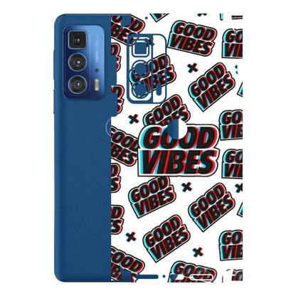 Motorola Phone Skins (All Models) - Good Vibes - 3D Embossed Finish (L-282) Motorola Moto Edge 20 Pro