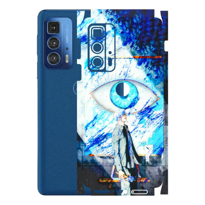 Motorola Phone Skins (All Models) - Anime Sea Blue Eye - 3D Embossed Finish (L-318) Motorola Moto Edge 20 Pro