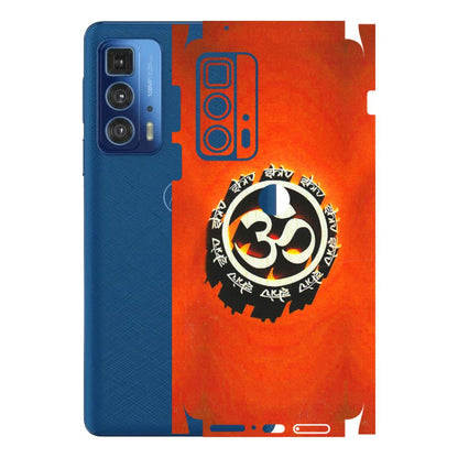 Motorola Phone Skins (All Models) - Aum Shiv Orange - 3D Embossed Finish (L-32) Motorola Moto Edge 20 Pro