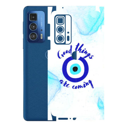 Motorola Phone Skins (All Models) - Evil Eye Good Things Are Coming - 3D Embossed Finish (L-322) Motorola Moto Edge 20 Pro