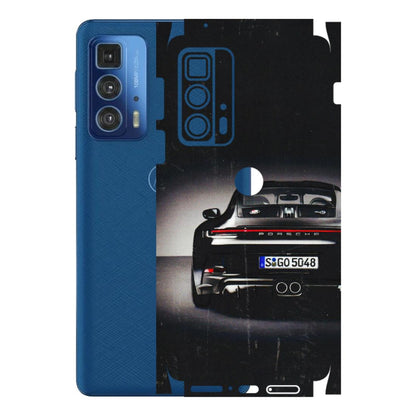 Motorola Phone Skins (All Models) - New Black Porsche GT3 - 3D Embossed Finish (L-327) Motorola Moto Edge 20 Pro