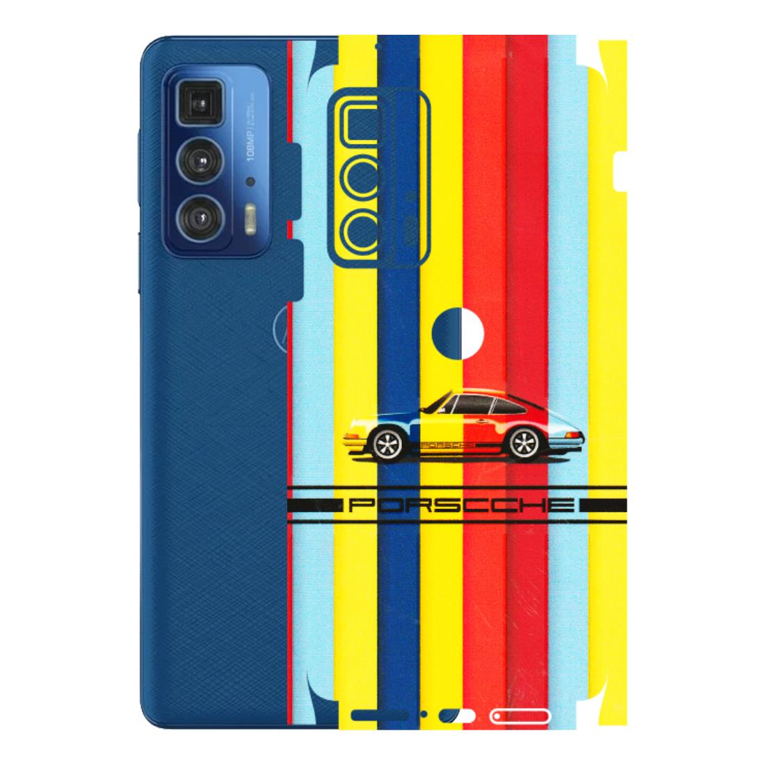 Motorola Phone Skins (All Models) - Multicolour Porche - 3D Embossed Finish (L-39) Motorola Moto Edge 20 Pro