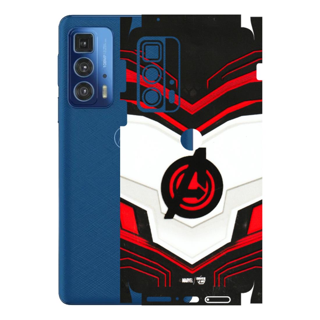 Motorola Phone Skins (All Models) - Avengers Logo - 3D Embossed Finish (L-55) Motorola Moto Edge 20 Pro