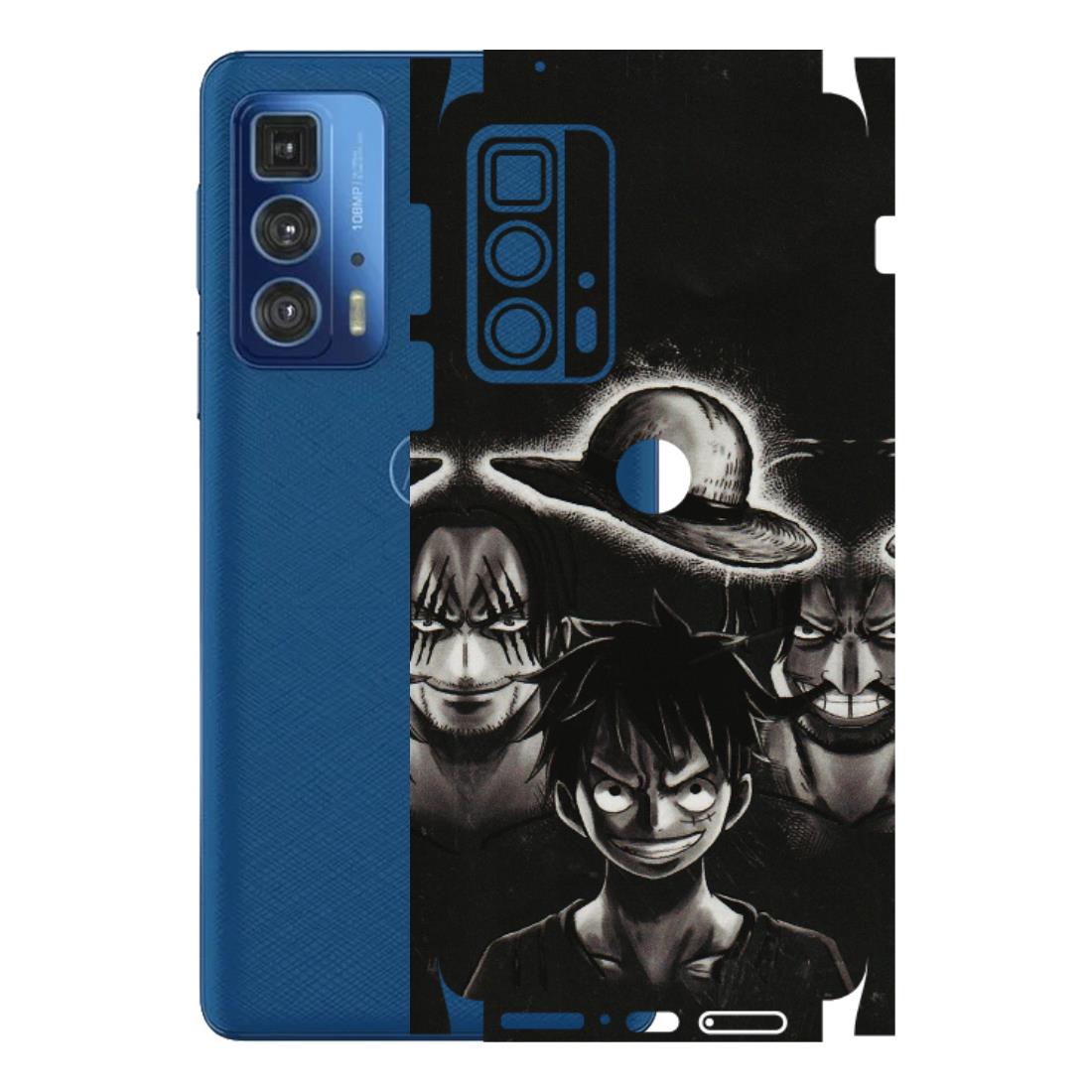 Motorola Phone Skins (All Models) - Black Luffy Hat - 3D Embossed Finish (L-57) Motorola Moto Edge 20 Pro