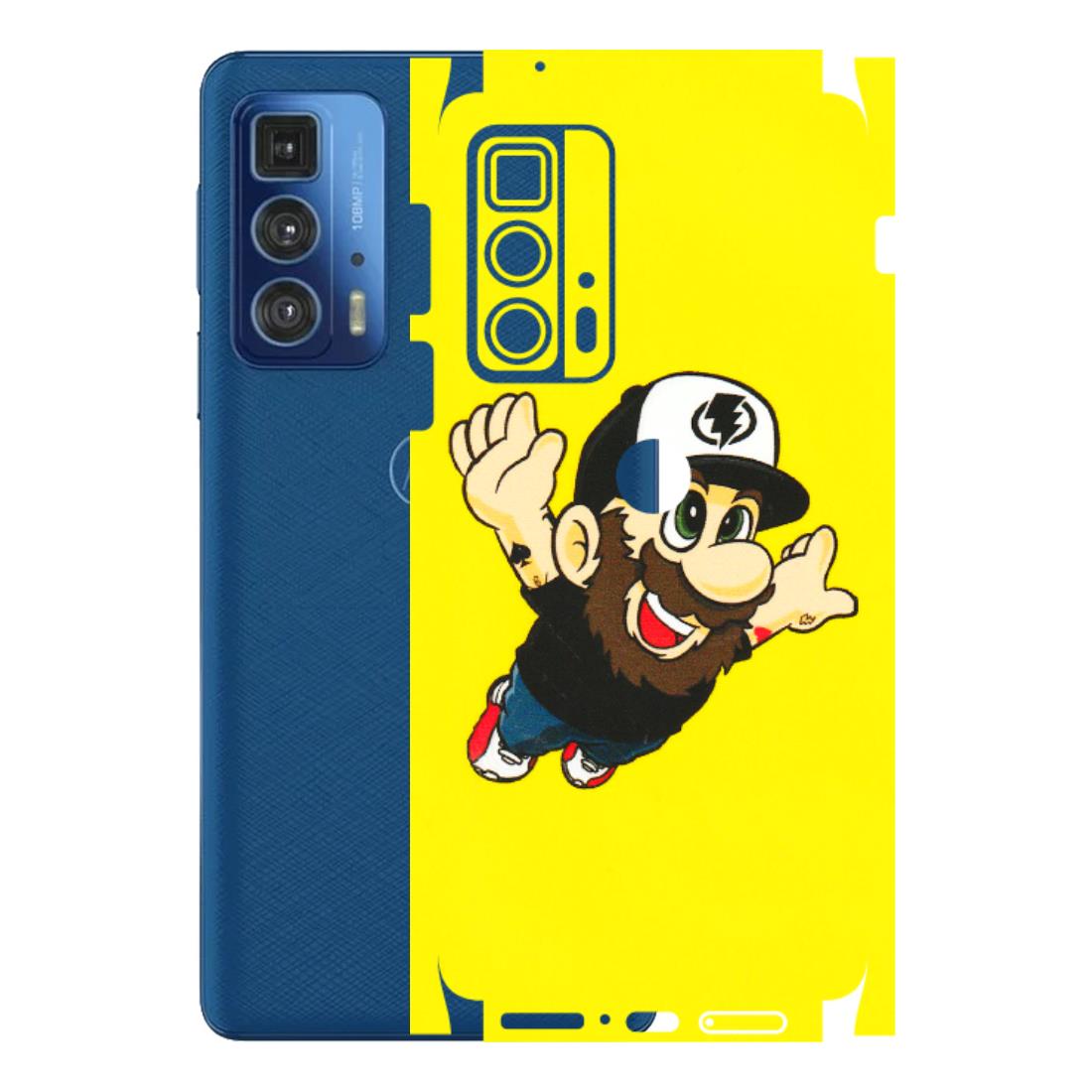 Motorola Phone Skins (All Models) - Flying Beardo - 3D Embossed Finish (L-60) Motorola Moto Edge 20 Pro