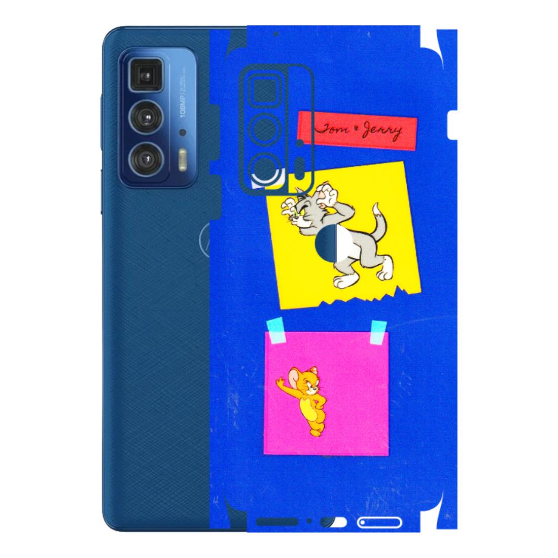 Motorola Phone Skins (All Models) - Tom N Jerry Sticky Notes - 3D Embossed Finish (L-88) Motorola Moto Edge 20 Pro