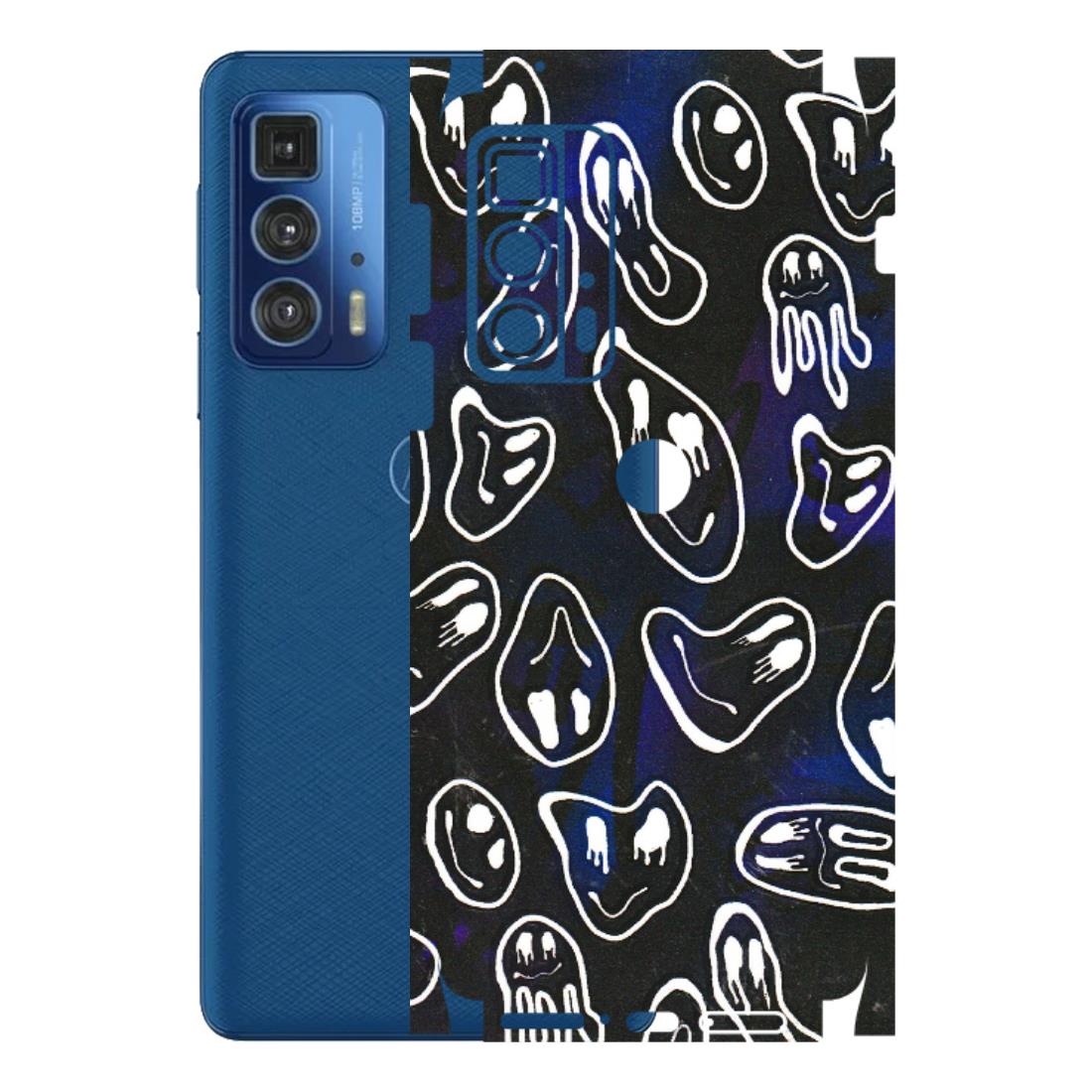Motorola Phone Skins (All Models) - Distorted Smileys - 3D Embossed Finish (L-92) Motorola Moto Edge 20 Pro