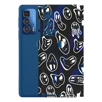 Motorola Phone Skins (All Models) - Distorted Smileys - 3D Embossed Finish (L-92) Motorola Moto Edge 20 Pro