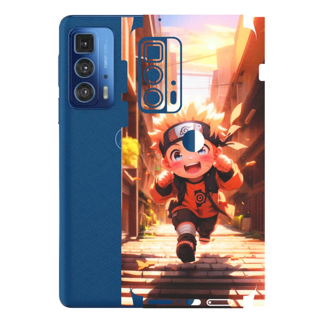 Motorola Phone Skins (All Models) - Naruto Cute Toon Running - Matte Finish (M-04) Motorola Moto Edge 20 Pro