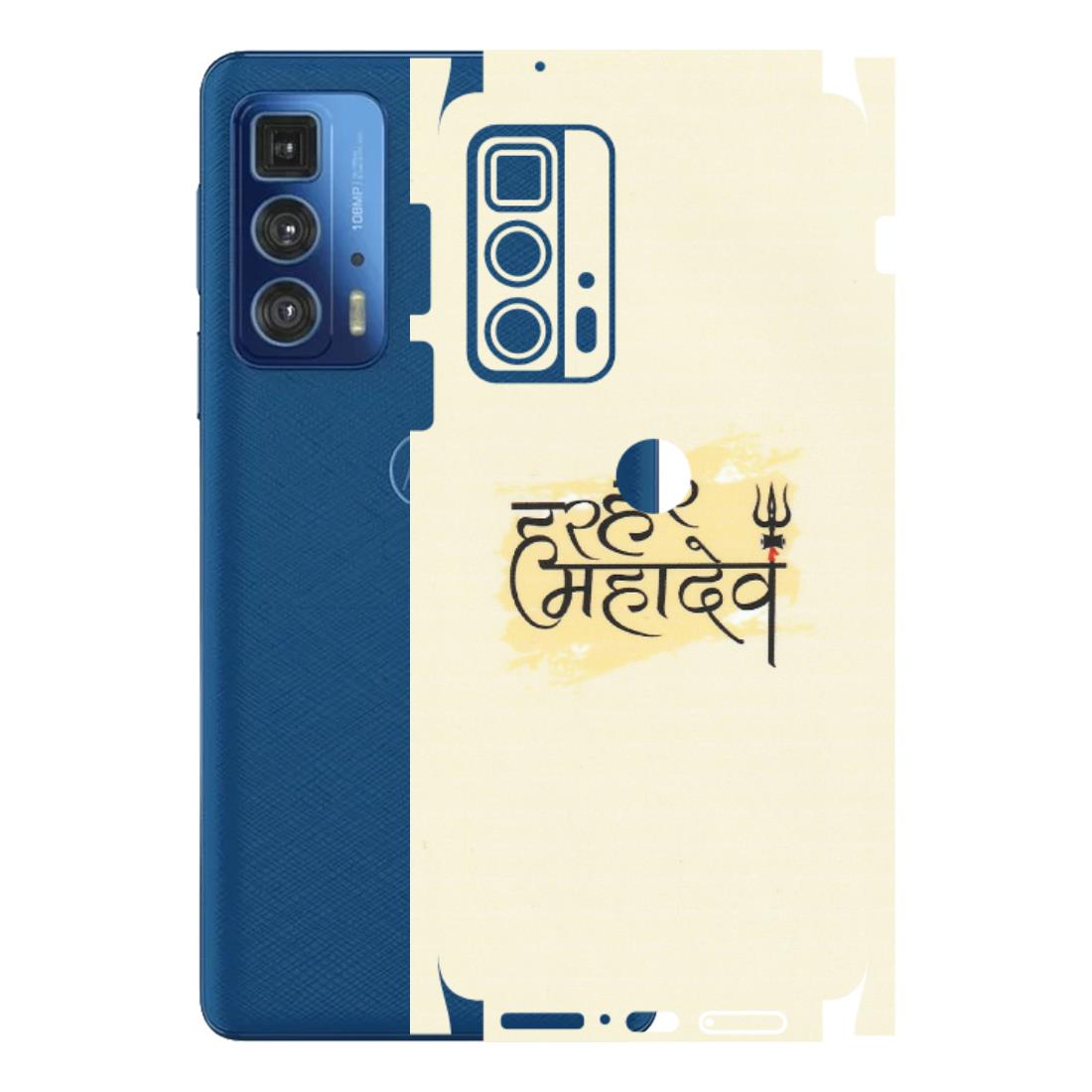 Motorola Phone Skins (All Models) - Har Har Mahadev - Matte Finish (M-10) Motorola Moto Edge 20 Pro