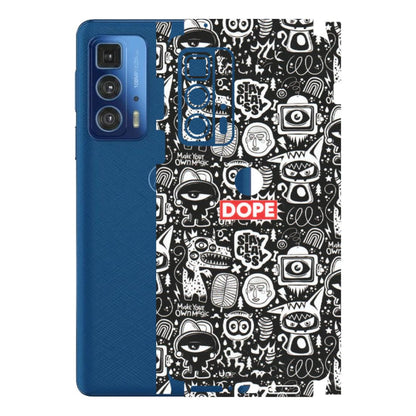 Motorola Phone Skins (All Models) - Dope Stay Classy Black Doodles - Matte Finish (M-126) Motorola Moto Edge 20 Pro