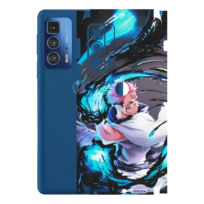 Motorola Phone Skins (All Models) - New Jujutsu Kaisen Grey Blue Anime - Matte Finish (M-127) Motorola Moto Edge 20 Pro