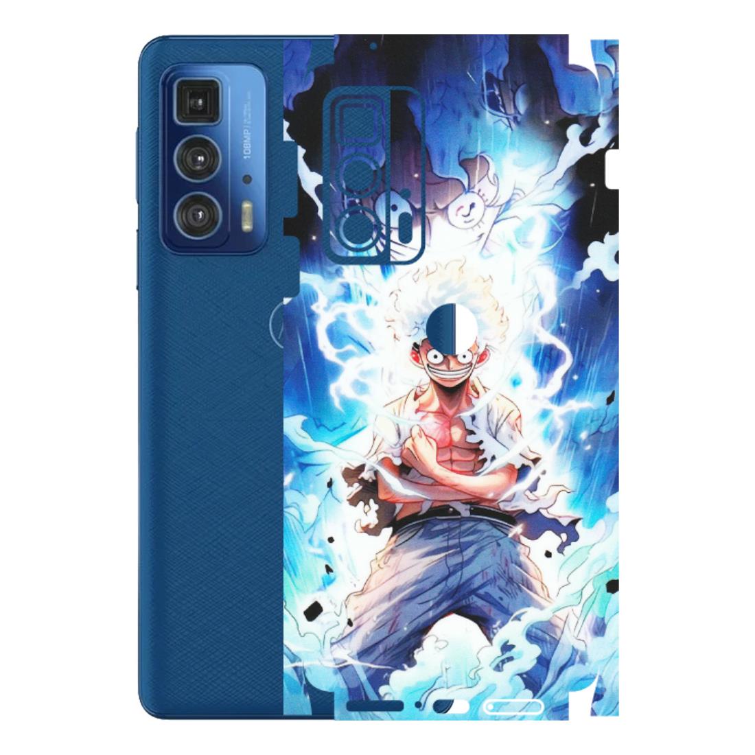 Motorola Phone Skins (All Models) - Blue Thunder Luffy Anime - Matte Finish (M-132) Motorola Moto Edge 20 Pro