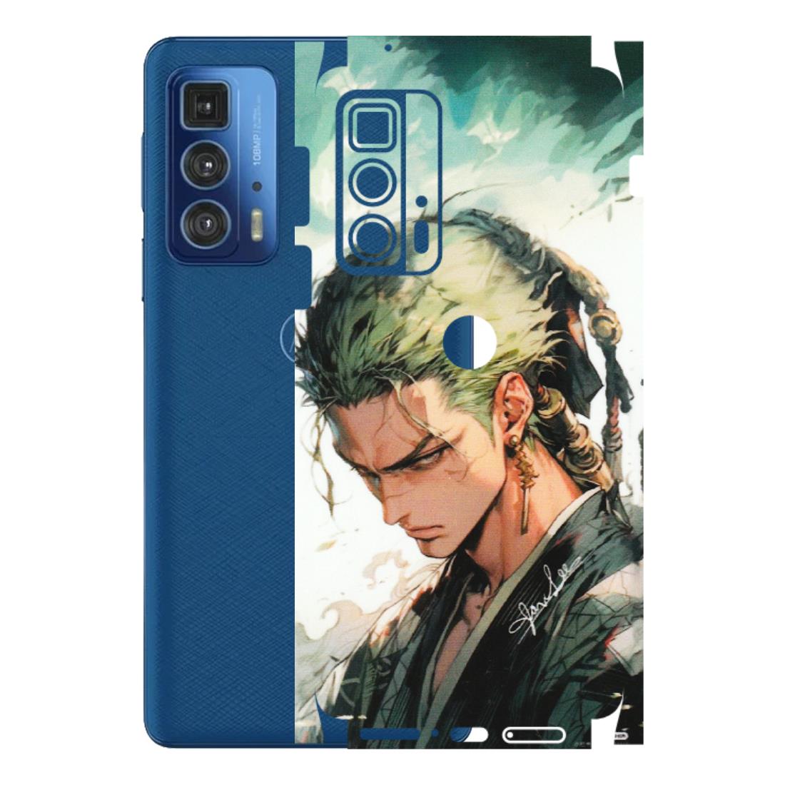 Motorola Phone Skins (All Models) - New Roronoa Zoro One Picece Anime - Matte Finish (M-140) Motorola Moto Edge 20 Pro