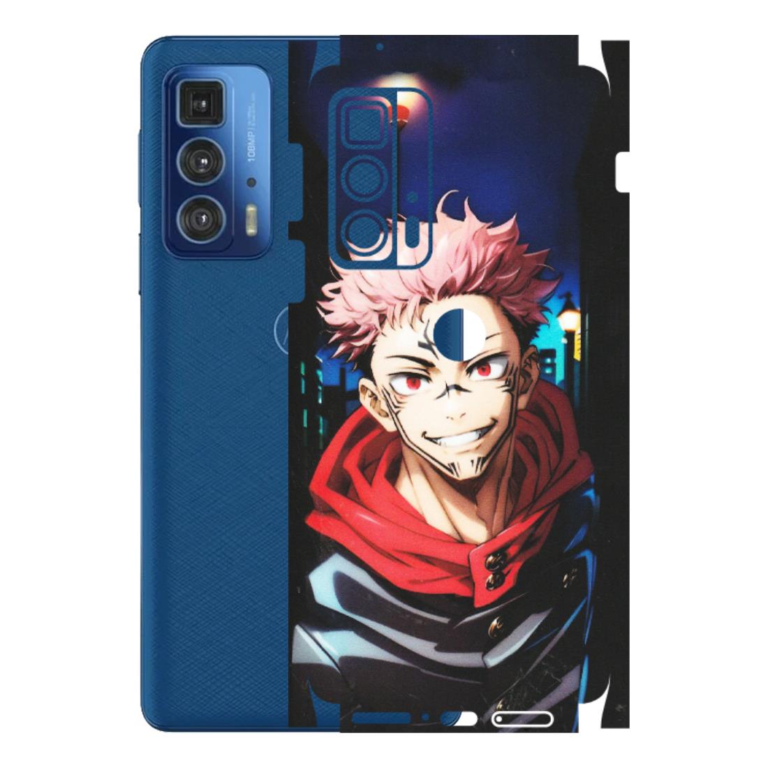 Motorola Phone Skins (All Models) - Yuji Itadori Funny Face Anime - Matte Finish (M-152) Motorola Moto Edge 20 Pro